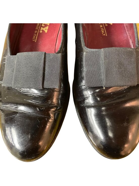Bally Caesar Slip On Patent Leather Bow Loafer Dress Shoes Black Sz 8M main image 9